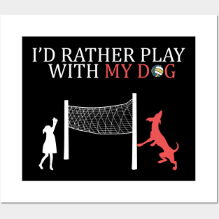 Volleyball Dog Hang With My Dog and Play Girls Gift Posters and Art